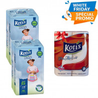 Couches Bébé Kotis Premium T6 16 Pièces Xlarge Eco en Tunisie
