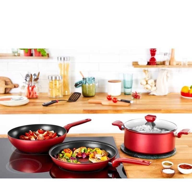 Poêle Tefal Daily Chef 28 cm Rouge en Tunisie