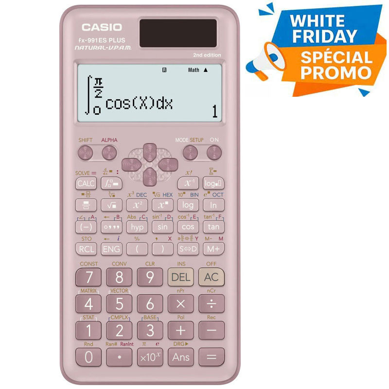 Calculatrice Scientifique Casio FX-991ESPLUS-R 12 Chiffres - Rose