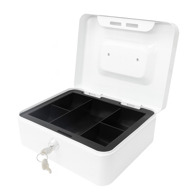 Caisse à Monnaie Dingli DL9002BB Avec Clé Blanc En Tunisie