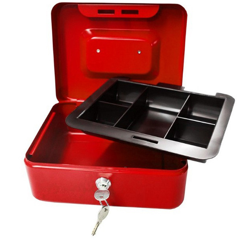 Caisse à Monnaie Dingli 20 × 16 × 9 cm Avec Clé Rouge En Tunisie