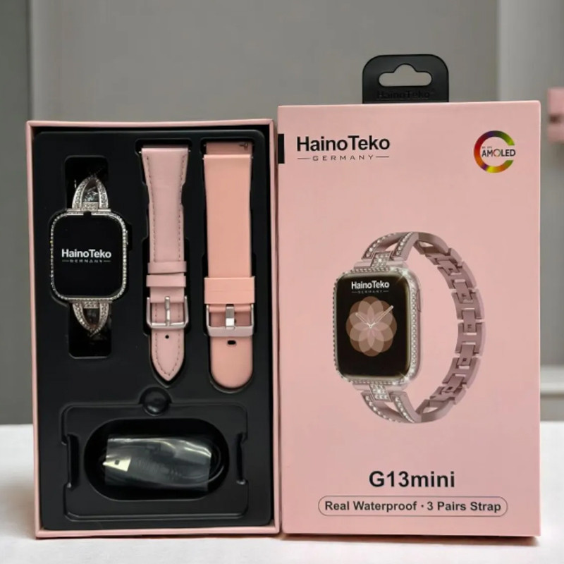 Montre Connectée Haino Teko G13 Mini + 2 Ceintures Rose Gold en Tunisie