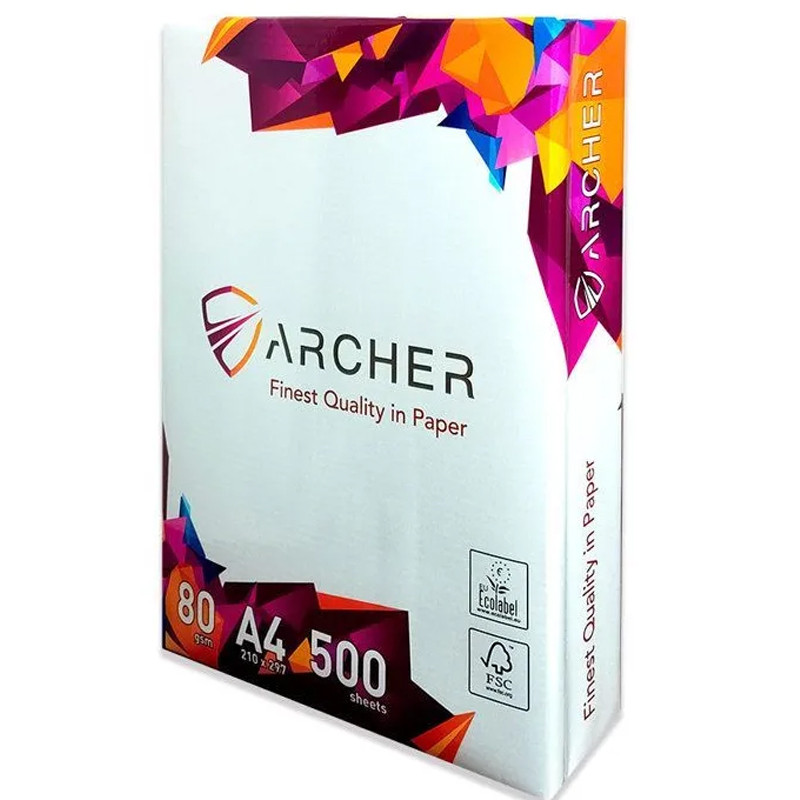 Rame Papier Archer A4 500 Feuilles 80G Blanc En Tunisie