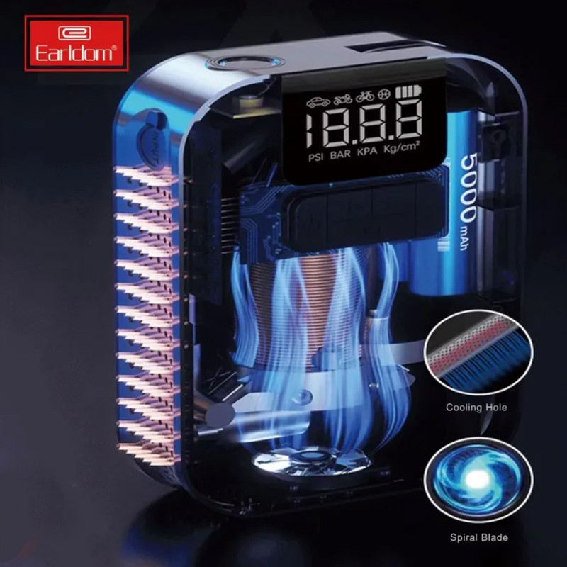 Pompe à Air Multifonction Earldom V2 Inflation Noir en Tunisie