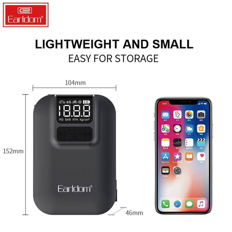 Pompe à Air Multifonction Earldom V2 Inflation Noir en Tunisie