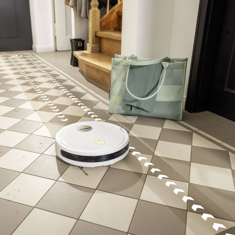 Aspirateur Robot Kärcher Avec Fonction De Nettoyage RCV 2 Blanc en Tunisie