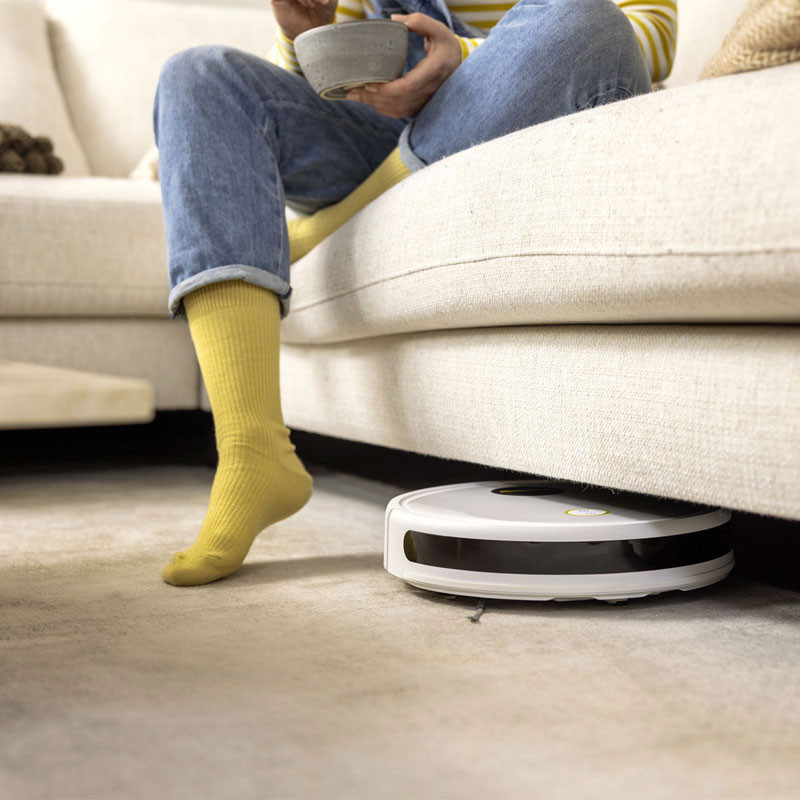 Aspirateur Robot Kärcher Avec Fonction De Nettoyage RCV 2 Blanc en Tunisie