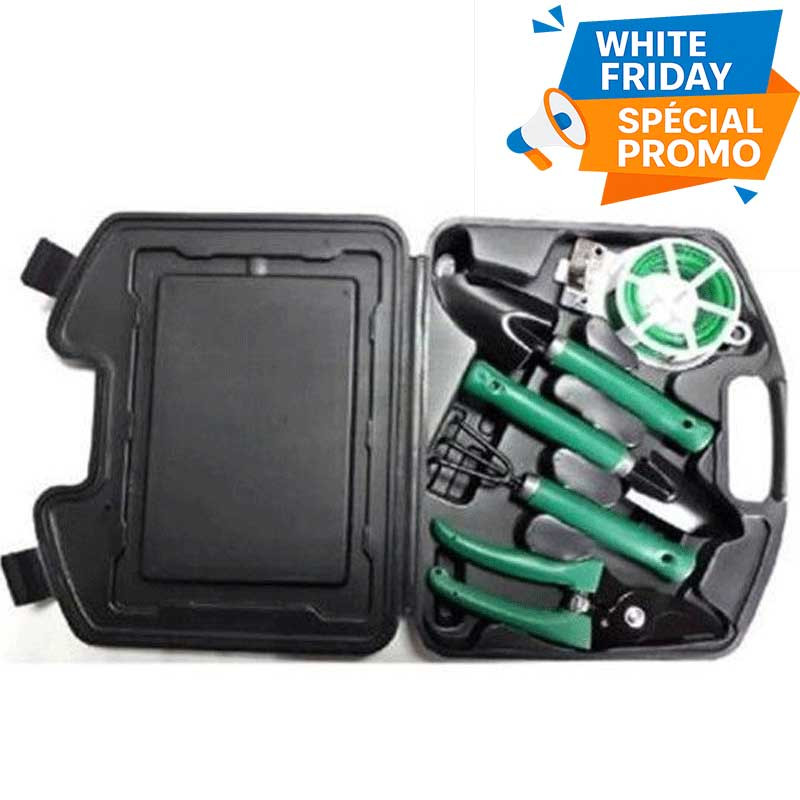 Malette à Outillage De Jardin Boorak GTB-T-005P Vert & Noir