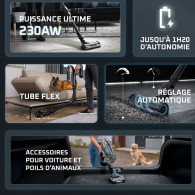 Aspirateur Balai Sans Fil Rowenta X-Force Flex 15.60 550W Noir en Tunisie