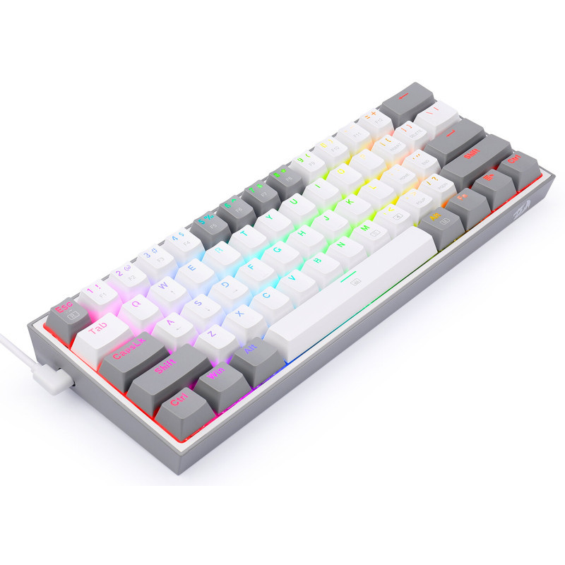 Clavier Gaming Mécanique Redragon FIZZ K617 Full RGB Gris en Tunisie