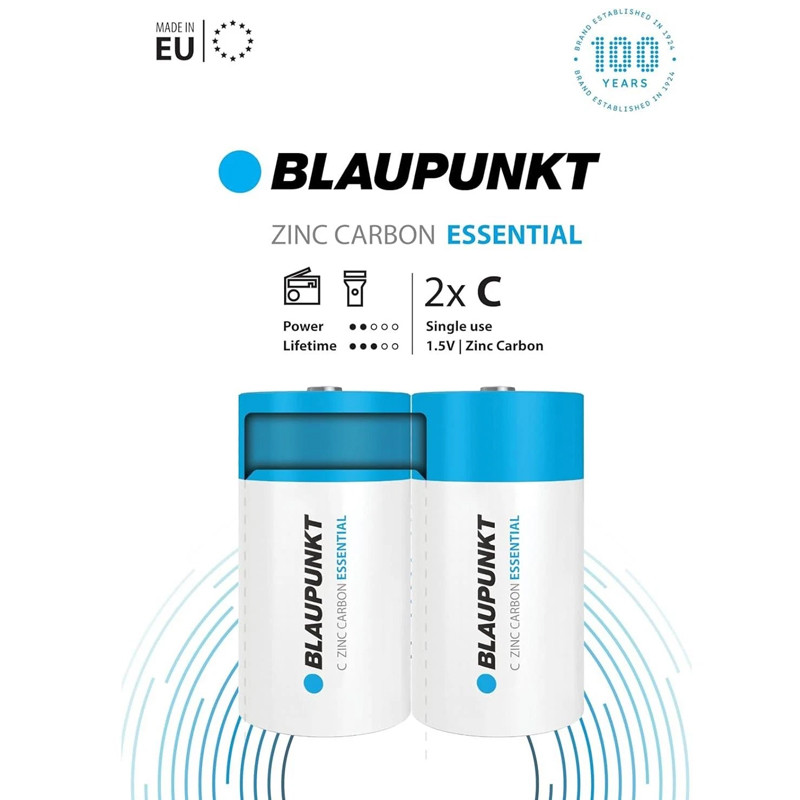 2 Piles Blaupunkt Zinc Carbon 1.5V C En Tunisie