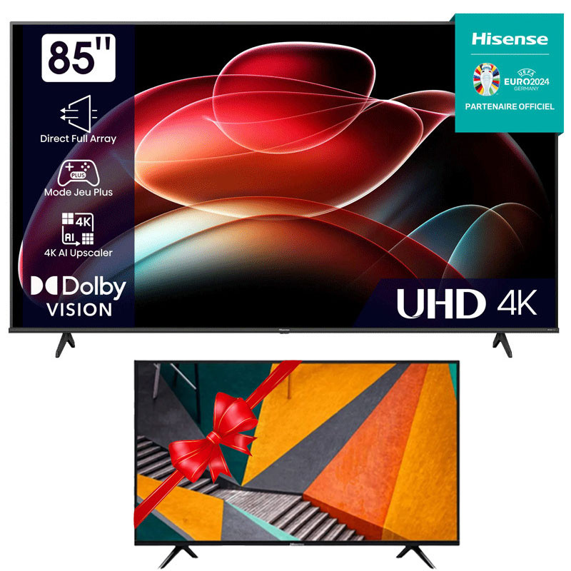 Tv Hisense 85A6K 85" UHD 4K Smart Tv Noir en Tunisie