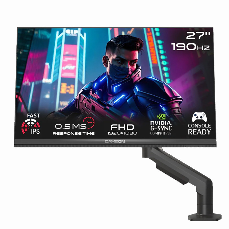 Ecran Gaming Gameon Midnight Pro X Series  27" FHD 190Hz Fast IPS Noir En Tunisie