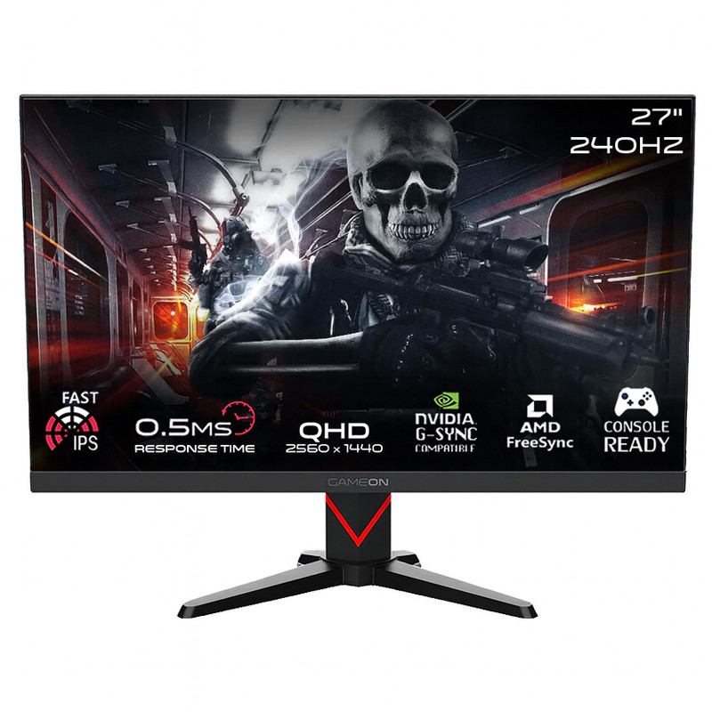 Ecran Gaming Gameon Dominator Series GOMD27QHD240IPS 27'' QHD 240Hz Fast IPS Noir en Tunisie
