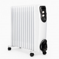 Radiateur à Bain D'huile Coala Compact BH2500 11 éléments 2500W Blanc