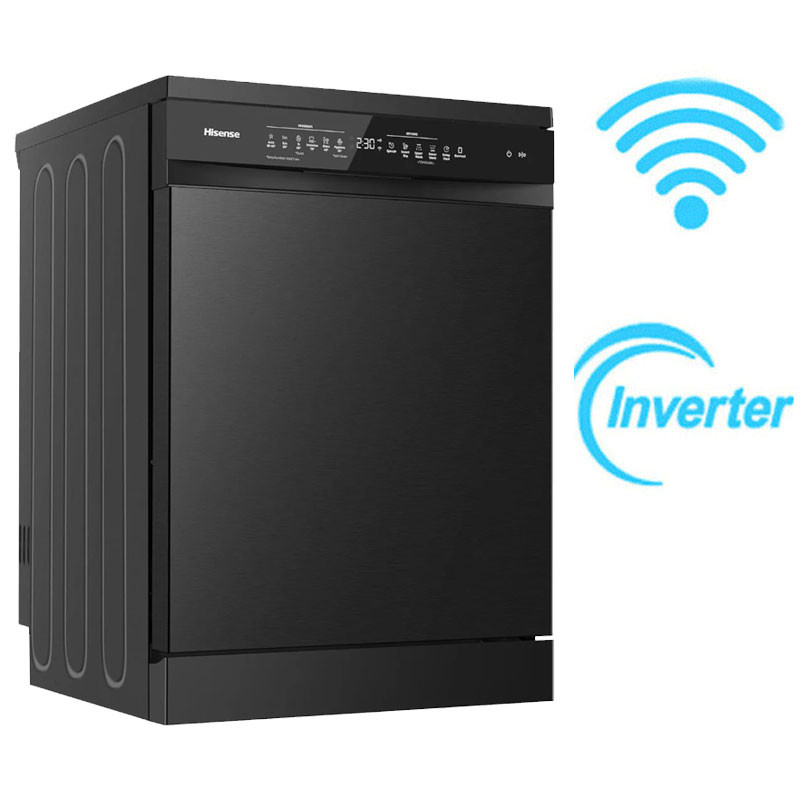 Lave Vaisselle Hisense Smart Inverter HS673C90BM 13 Couverts Noir en Tunisie