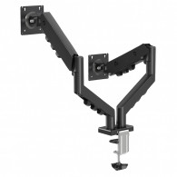 Support De Bureau Gameon GO-5550 Double Ecran à Ressort à Gaz 17" - 32" Noir
