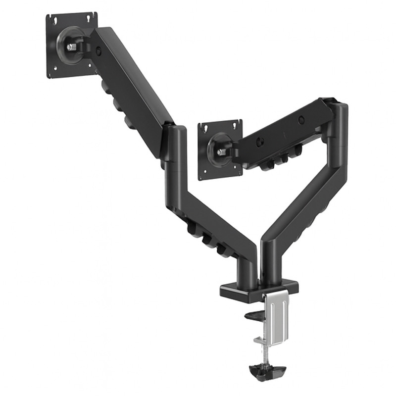 Support De Bureau Gameon GO-5550 Double Ecran à Ressort à Gaz 17" - 32" Noir