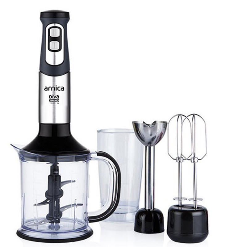 Mixeur Plongeant 3En1 Arnica Diva Tendance 1200W Gris en Tunisie