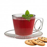 Coffret De 6 Tasses à Café Azur Glass Latinos Line 9 cl En Verre en Tunisie