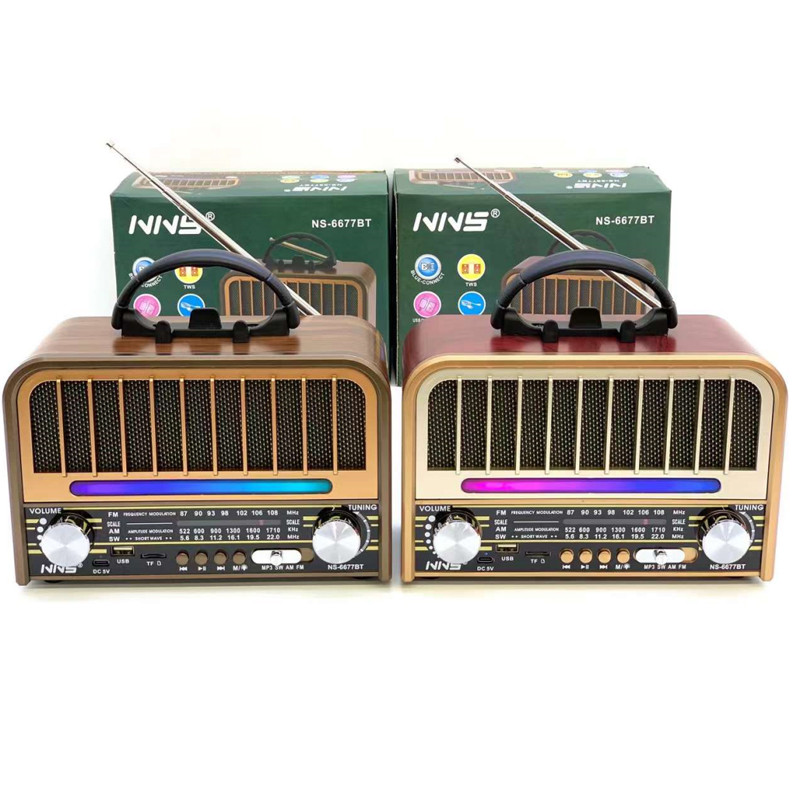 Haut Parleur & Radio FM NS-6677BT 5W Bois En Tunisie