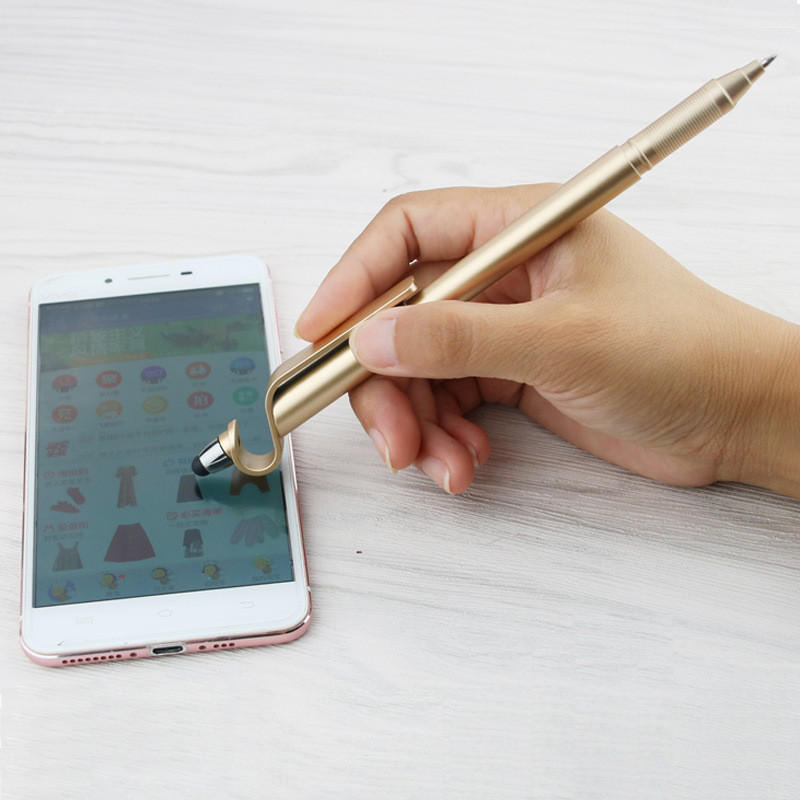 Stylet 3EN1 Stylo & Support  Smartphone Gold En Tunisie