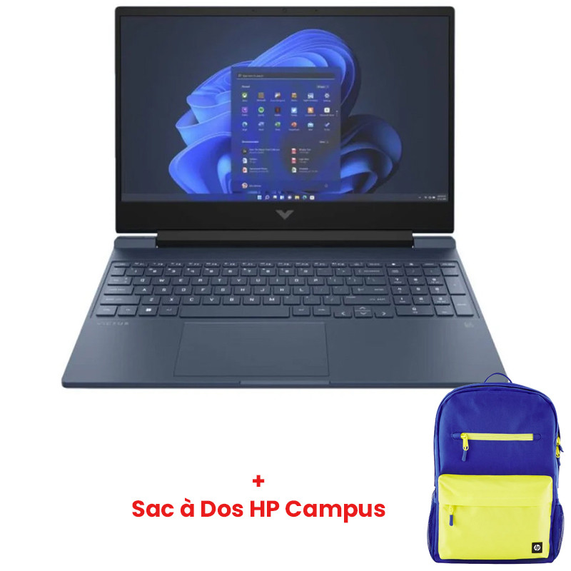 Pc Portable Gamer HP Victus 15-fa1006nk i5 13Gén 24Go 512Go SSD Windows 11 Pro en Tunisie