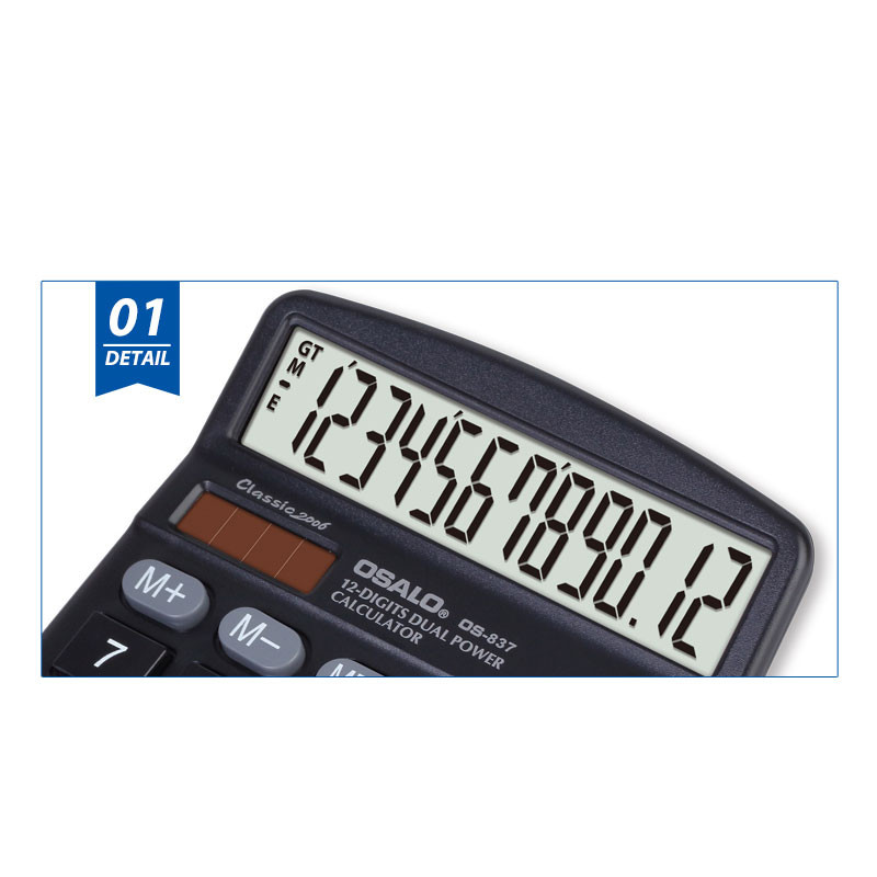 Calculatrice Osalo OS-837 Noir en Tunisie