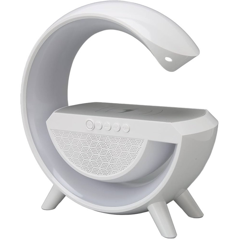 Haut Parleur Bluetooth Best Sound LED Avec Chargeur Blanc en Tunisie