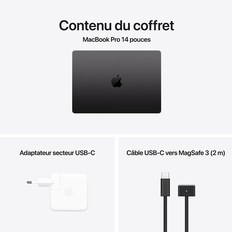 Apple MacBook Pro M4 Pro 14" 24Go 512Go SSD Noir Sidéral en Tunisie