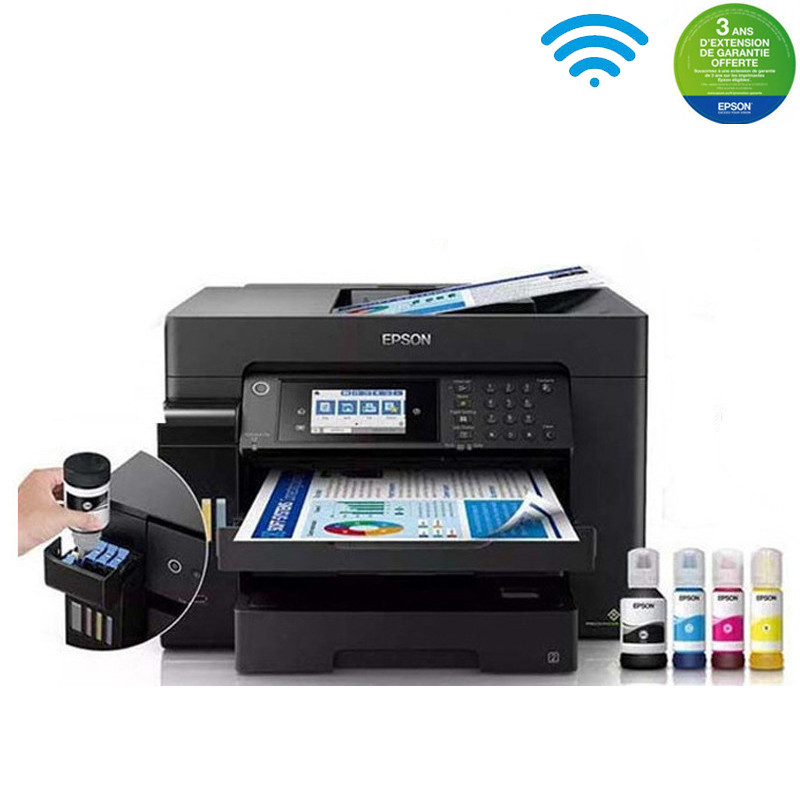 Imprimante Epson L15160 À Réservoir Intégré 4 En 1 Ecotank A3+ Noir (C11CH71403)