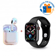 Pack Montre Connectée W26 PRO Max Séries 8 + 2 Ceintures + Earbuds Noir en Tunisie