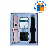 Pack Montre Connectée W26 PRO Max Séries 8 + 2 Ceintures + Earbuds Rose en Tunisie