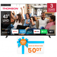 TV Thomson 43" 43UG4S14 UHD Google Tv Noir en Tunisie