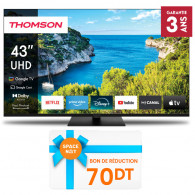 TV Thomson 43" 43UG5C14 UHD Google Tv Noir