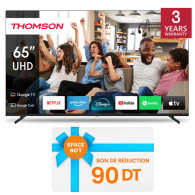 TV Thomson 65UG4S14 65" 4k UHD Side Feet Google Tv Noir