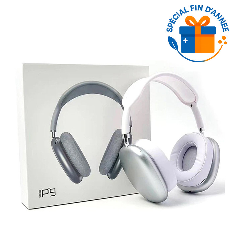 Casque Sans Fil P9 Bluetooth Avec Emplacement Carte Mémoire Gris