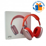 Casque Sans Fil P9 Bluetooth Avec Emplacement Carte Mémoire Rouge
