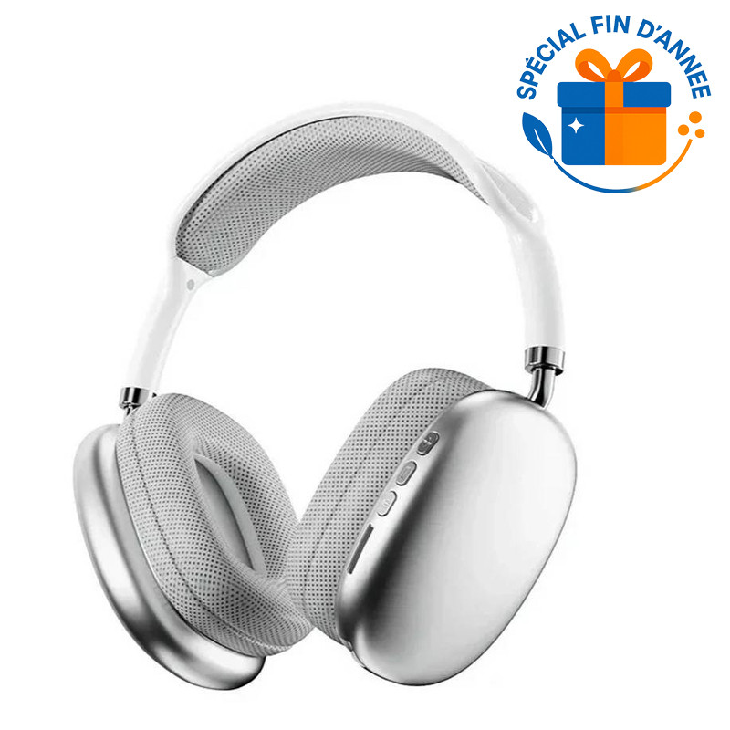 Casque Bluetooth P9 Plus Max Gris en Tunisie