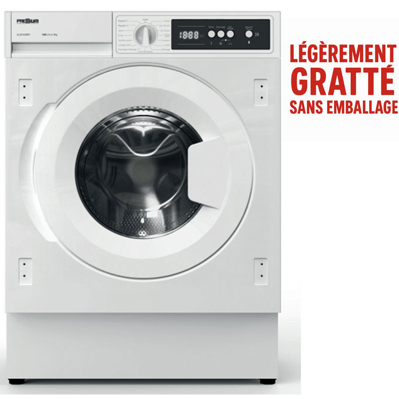 Lave Linge Frontal Premium Encastrable 8Kg Blanc