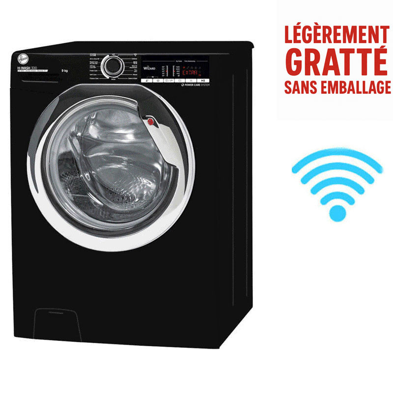 Lave linge Frontale Hoover 9 Kg Noir (H3WS-495TACBE-80)