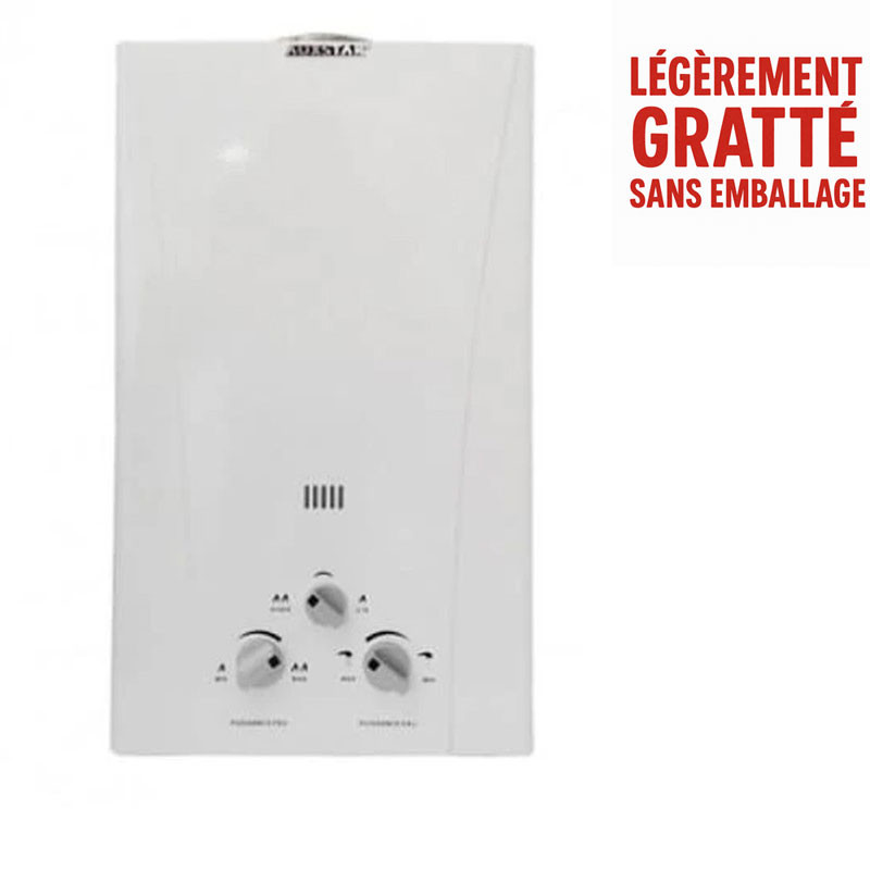 Chauffe Bain Auxstar 10 Litres Gaz Bouteille - Blanc