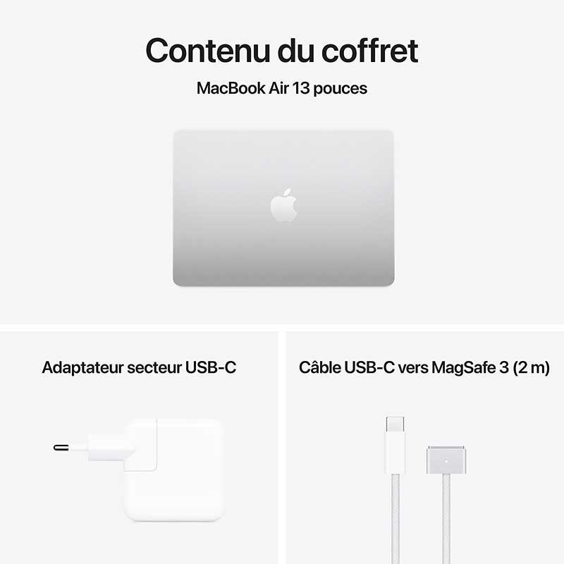 Apple MacBook Air M4 13" 16Go 512Go SSD Silver en Tunisie