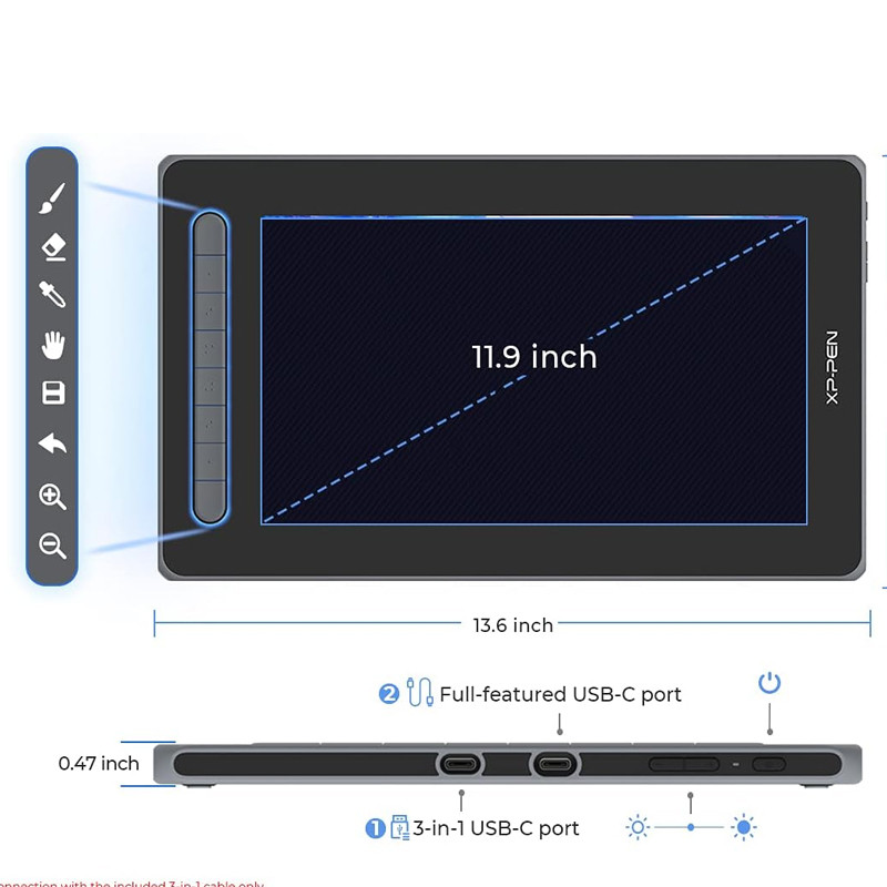 Tablette Graphique XP-Pen Artist 12 Gen 2 11.9'' Noir En Tunisie