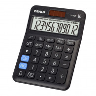 Calculatrice Osalo OS-12T Double Alimentation Solaire Noir en Tunisie