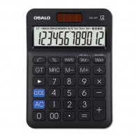 Calculatrice Osalo OS-12T Double Alimentation Solaire Noir en Tunisie