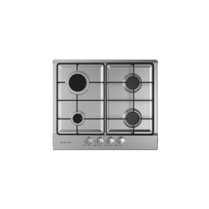 Plaque 60 cm 4 foyers grille thermocouple allumage intégré - Inox Plaque 60 cm 4 foyers grille thermocouple allumage intégré - Inox