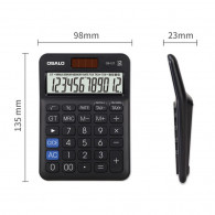 Calculatrice Osalo OS-12T Double Alimentation Solaire Noir en Tunisie