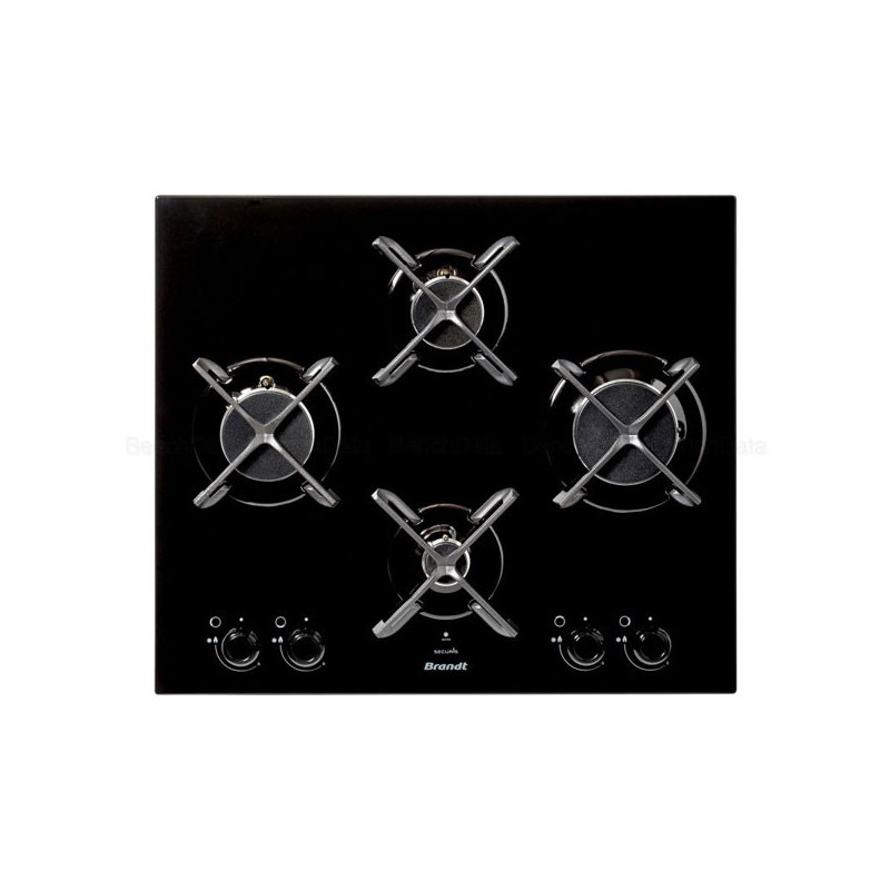 Plaque 60 cm 4 foyers grilles Fonte , thermocouple Brandt - Noir Plaque 60 cm 4 foyers grilles Fonte , thermocouple Brandt - Noir