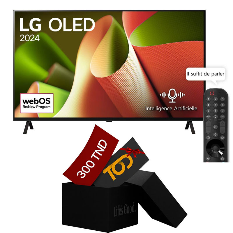 TV LG 65" Oled AI B4 4k UHD Smart Tv Noir En Tunisie